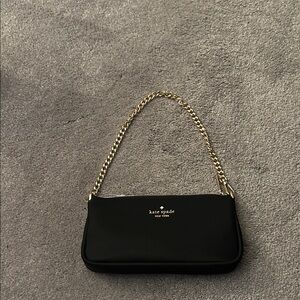 Kate Spade Black Shoulder Bag with Gold Chain
